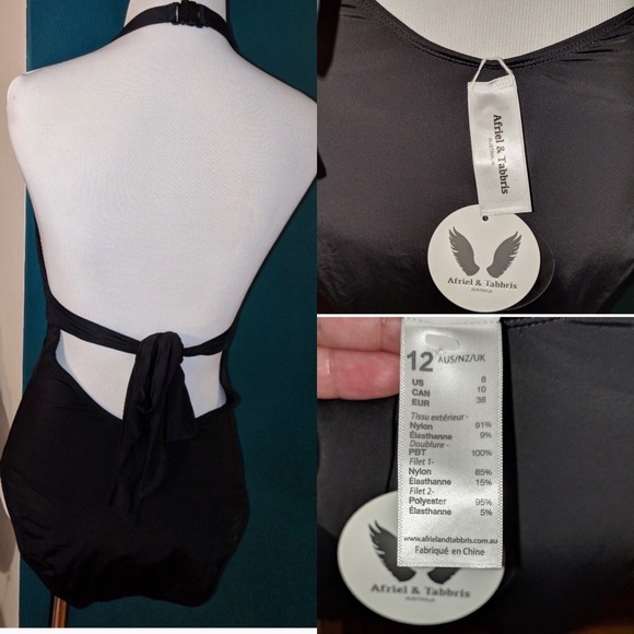 Black halter swimsuit - Picture 2 of 2